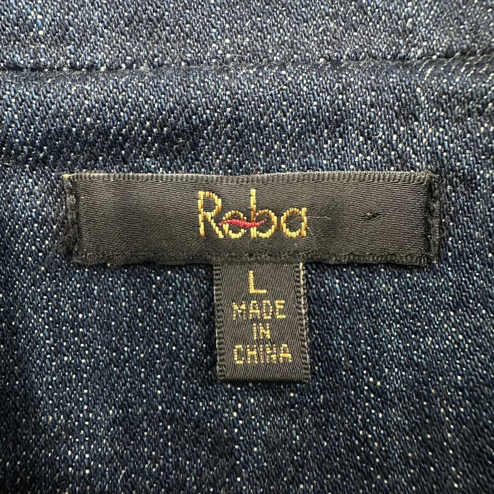 Reba Denim Jacket Size Large Studded Embroidered Stretch Western Rodeo Cowgirl - Picture 12 of 15